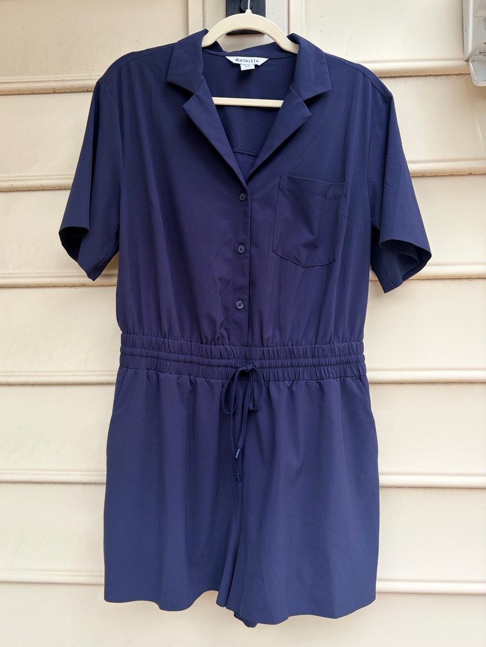 Athleta Navy Blue Romper Medium EUC MP - Picture 12 of 13
